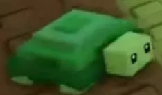 Little Turtle with a stepped green shell and pale green head and feet.
