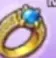 Magic Ring IV, a gold ring with a blue gemstone.